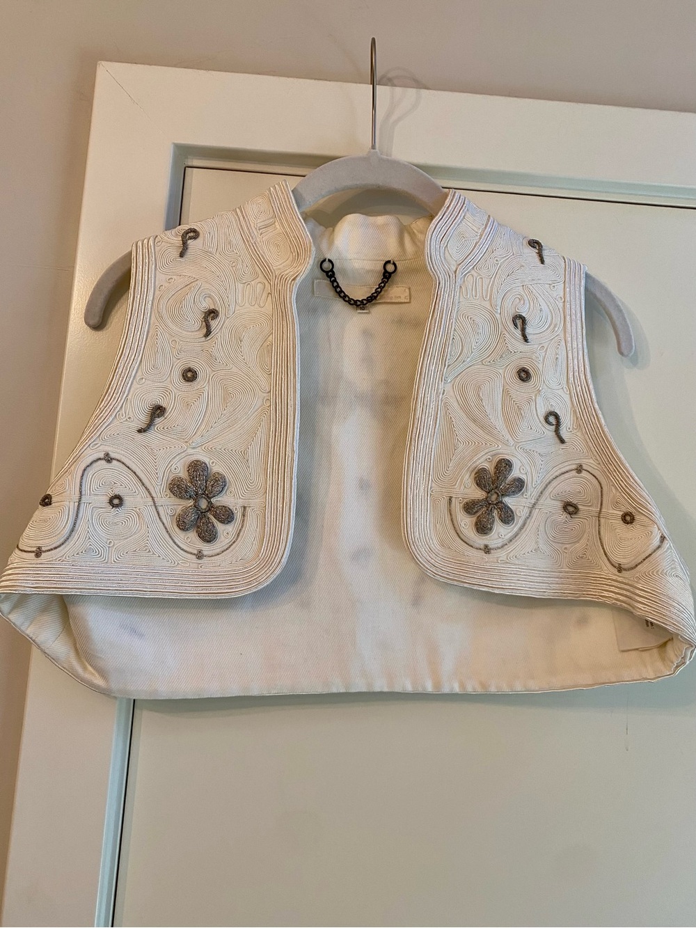 3.1 Phillip Lim Embroidered White Cropped Vest